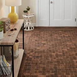 Lifeproof Autumn Wood Modern Weave 12 in. x 12 in. x 8 mm Glazed Porcelain Mosaic Tile (0.96 sq. ft./Each) -Lifeproof Sales Store autumn wood lifeproof mosaic tile lp3223mdwvhd1p1 4f 1000