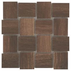 Lifeproof Autumn Wood Modern Weave 12 in. x 12 in. x 8 mm Glazed Porcelain Mosaic Tile (0.96 sq. ft./Each) -Lifeproof Sales Store autumn wood lifeproof mosaic tile lp3223mdwvhd1p1 76 1000