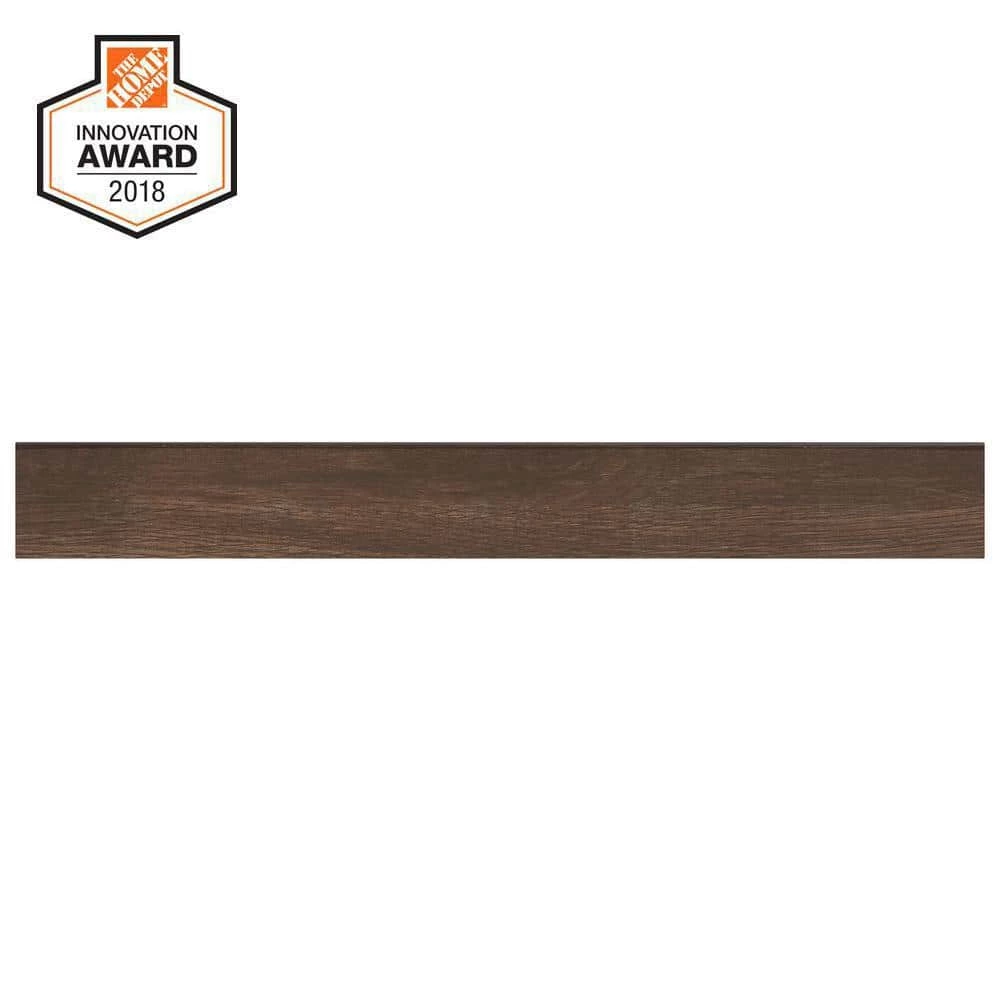 Lifeproof Autumn Wood 3 in. x 24 in. Glazed Porcelain Bullnose Floor and Wall Tile (0.48 sq. ft. / piece) 1 Lifeproof Autumn Wood 3 in. x 24 in. Glazed Porcelain Bullnose Floor and Wall Tile (0.48 sq. ft. / piece)