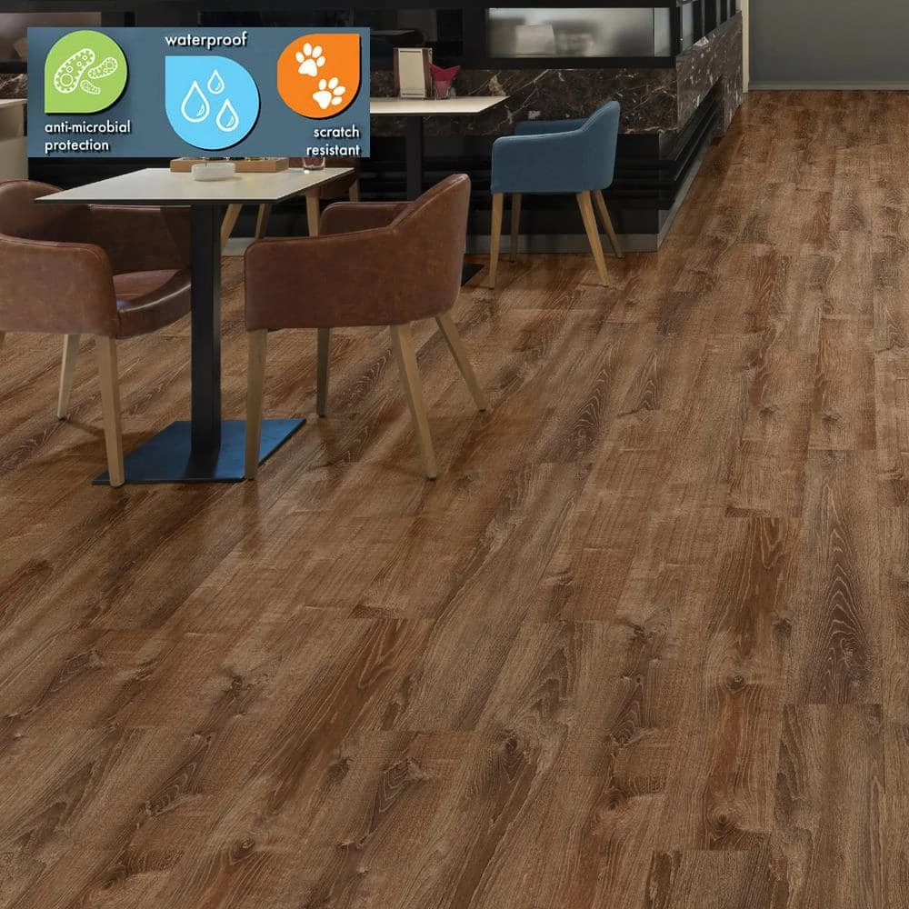 Lifeproof 8.7 in. W Auburn Wood Click Lock High Traffic Luxury Vinyl Plank Flooring (20.06 sq. ft./case) 2 Lifeproof 8.7 in. W Auburn Wood Click Lock High Traffic Luxury Vinyl Plank Flooring (20.06 sq. ft./case) - Image 2