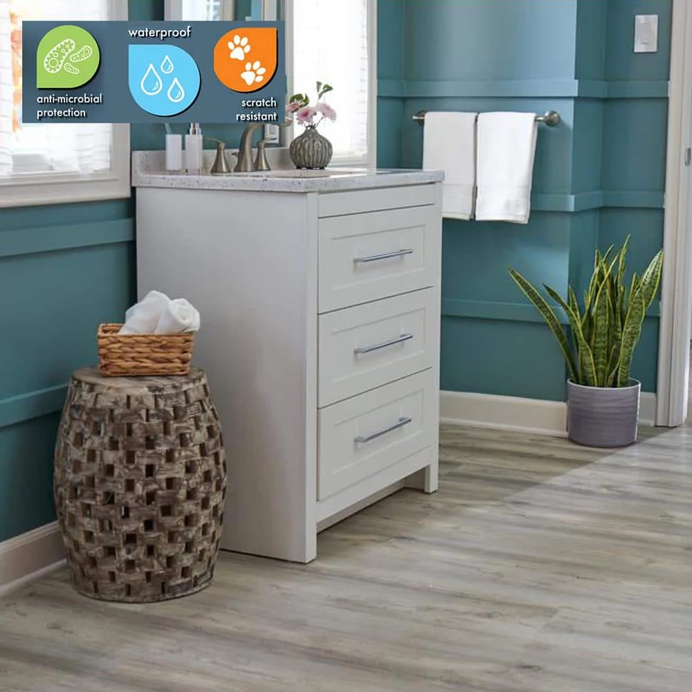 Lifeproof 8.7 in. W Ocala Oak Click Lock Luxury Vinyl Plank Flooring (21.45 sq. ft./case) 2 Lifeproof 8.7 in. W Ocala Oak Click Lock Luxury Vinyl Plank Flooring (21.45 sq. ft./case) - Image 2