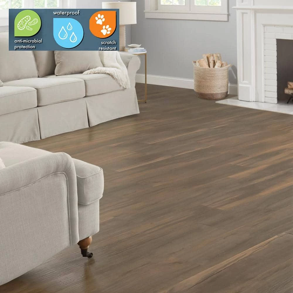 Lifeproof 8.7 in. W Frogtown Valley Walnut Click Lock Luxury Vinyl Plank Flooring (20.06 sq. ft./case) 2 Lifeproof 8.7 in. W Frogtown Valley Walnut Click Lock Luxury Vinyl Plank Flooring (20.06 sq. ft./case) - Image 2