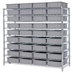 Gray 1-Tier Heavy-Duty Epoxy Wire Industrial Shelf (24 in. W x 30 in. D x 1 in. H) by QUANTUM STORAGE SYSTEMS 5 Gray 1-Tier Heavy-Duty Epoxy Wire Industrial Shelf (24 in. W x 30 in. D x 1 in. H) by QUANTUM STORAGE SYSTEMS -Lifeproof Sales Store gray quantum storage systems garage storage shelves 2430gy 31 1000