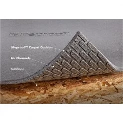 Lifeproof Carpet Cushion Sample - 5/16 in. Thick Waterproof Premium Plus Carpet Cushion - Color Gray 8 in. x 8 in. -Lifeproof Sales Store lifeproof carpet padding 1200000821 40 1000