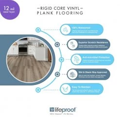 Lifeproof Moose Lake Chestnut 8.98 in. W x 48.03 in. L Waterproof Click Lock Luxury Vinyl Plank Flooring (17.98 sq. ft./case) -Lifeproof Sales Store moose lake lifeproof vinyl plank flooring hlvspc031 c 1f 1000