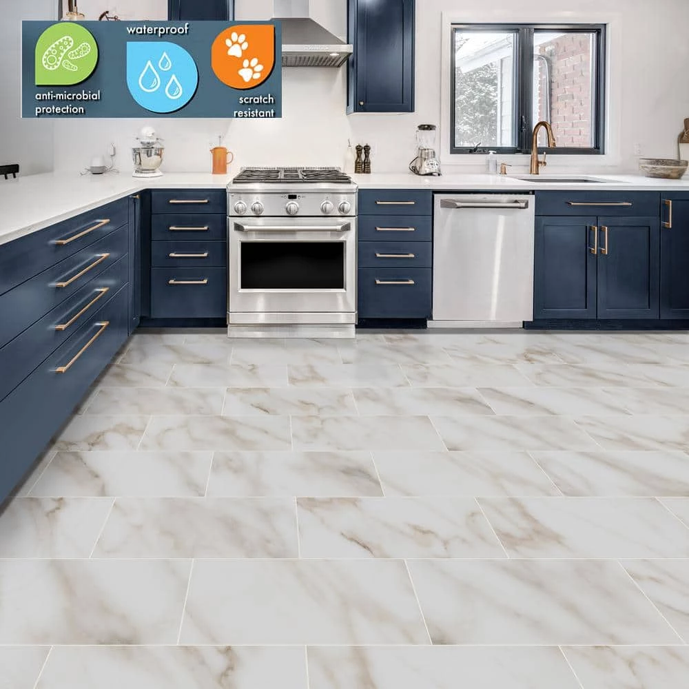 Lifeproof 12 in. W Punta Rassa Marble Click Lock Luxury Vinyl Tile Flooring (23.82 sq. ft./case) 2 Lifeproof 12 in. W Punta Rassa Marble Click Lock Luxury Vinyl Tile Flooring (23.82 sq. ft./case) - Image 2