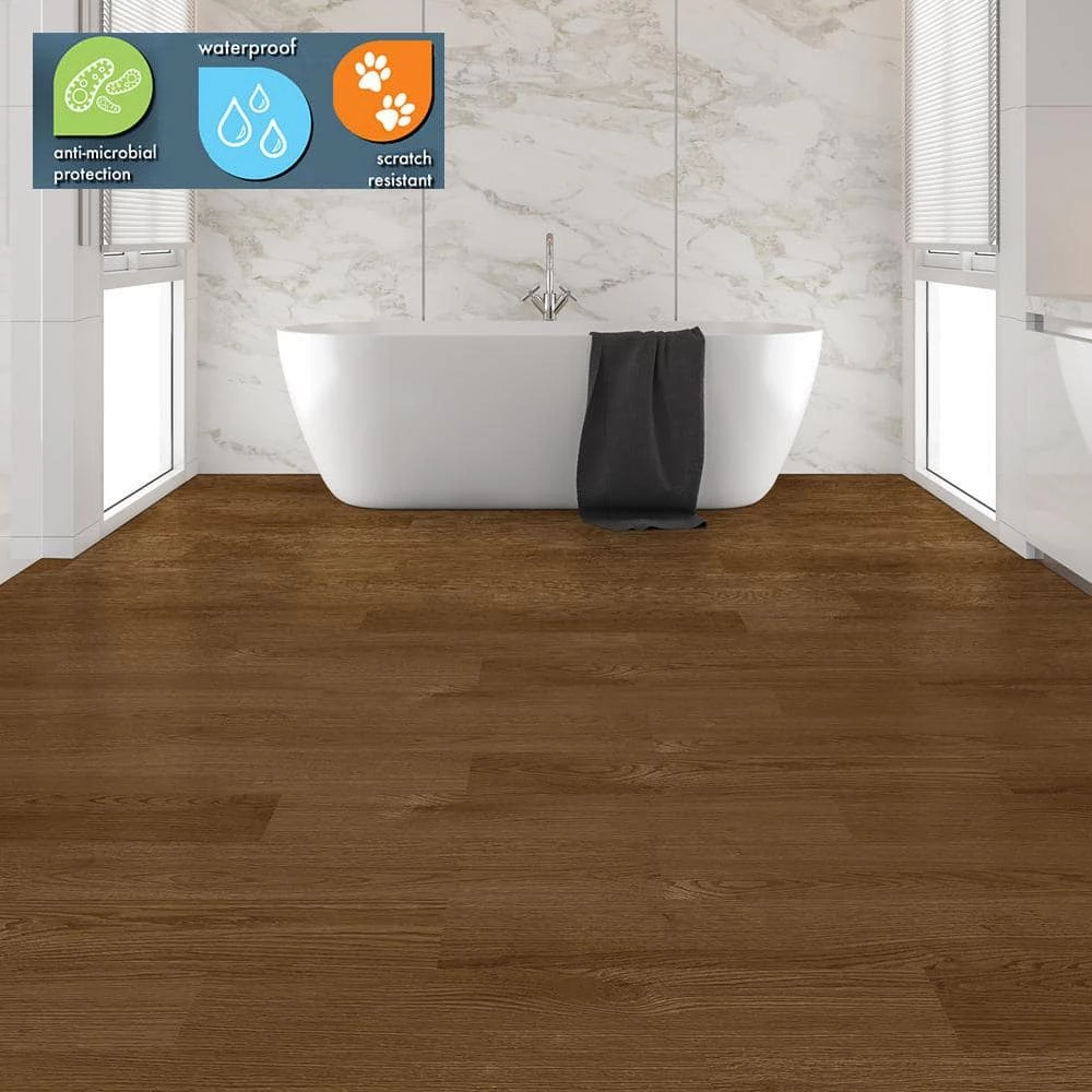 Lifeproof 8.7 in. W Red Iron Oak Click Lock Luxury Vinyl Plank Flooring (20.06 sq. ft./case) 2 Lifeproof 8.7 in. W Red Iron Oak Click Lock Luxury Vinyl Plank Flooring (20.06 sq. ft./case) - Image 2