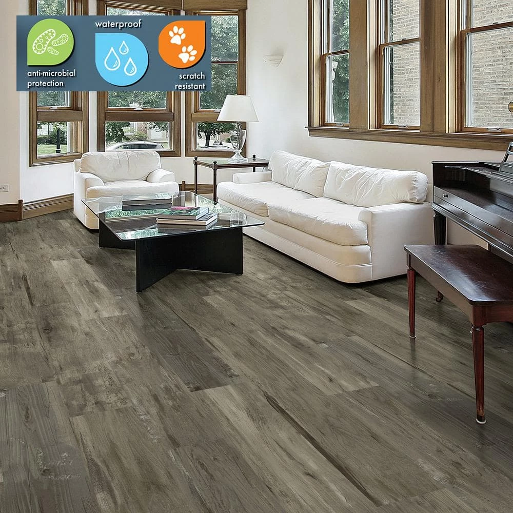 Lifeproof 8.7 in. W Rustic Wood Click Lock Luxury Vinyl Plank Flooring (20.06 sq. ft./case) 2 Lifeproof 8.7 in. W Rustic Wood Click Lock Luxury Vinyl Plank Flooring (20.06 sq. ft./case) - Image 2