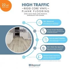 Lifeproof Silverton Falls Oak 7.13 in. W x 48.03 in. L Waterproof High Traffic Luxury Vinyl Plank Flooring (19.05 sq. ft./case) -Lifeproof Sales Store silverton falls lifeproof vinyl plank flooring hlvspc020 c 1f 1000