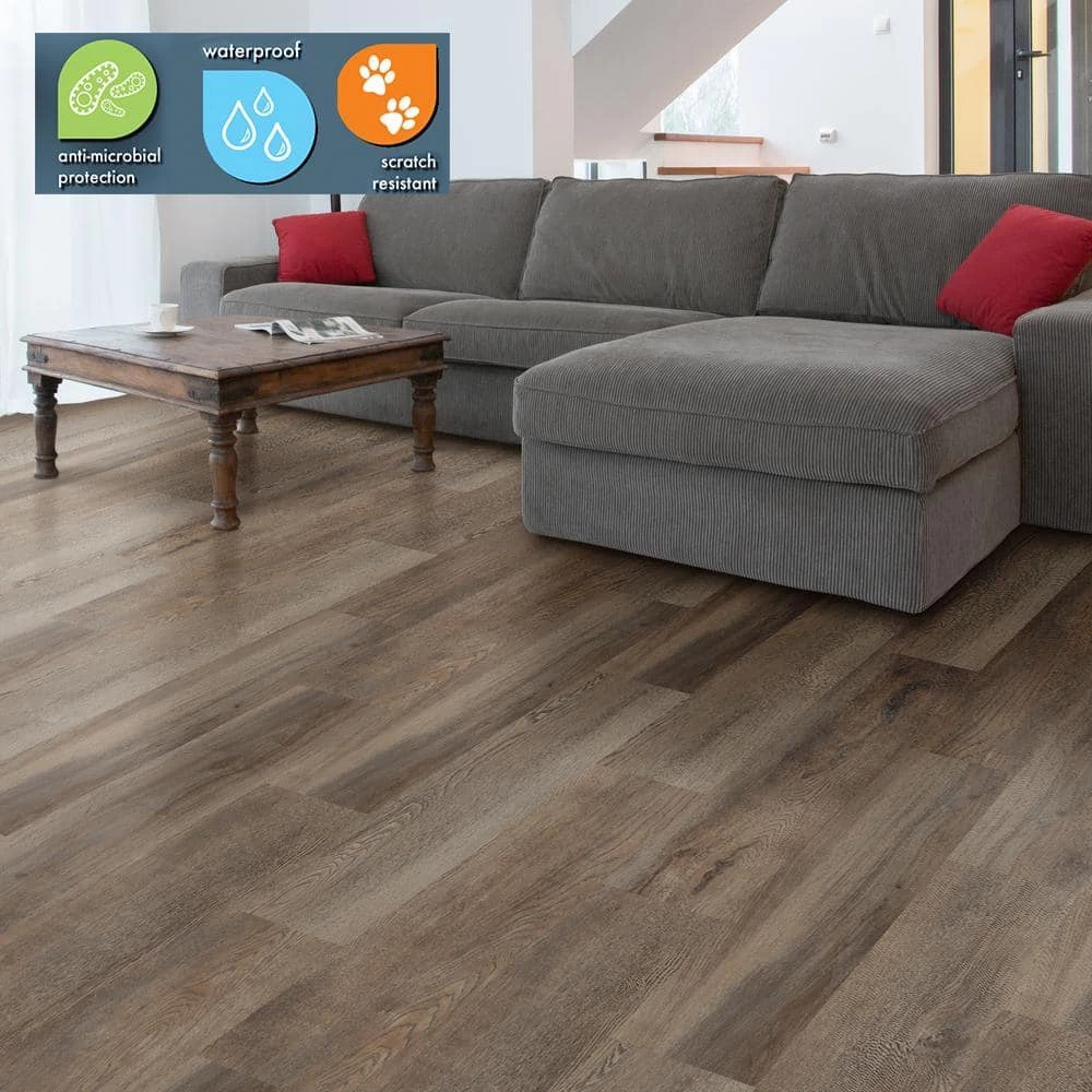 Lifeproof 8.7 in. W Tupelo Oak Click Lock Luxury Vinyl Plank Flooring (20.06 sq. ft./case) 2 Lifeproof 8.7 in. W Tupelo Oak Click Lock Luxury Vinyl Plank Flooring (20.06 sq. ft./case) - Image 2