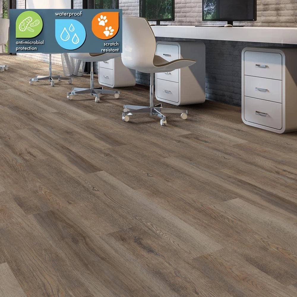 Lifeproof 8.7 in. W Semi-Sweet Oak Click Lock High Traffic Luxury Vinyl Plank Flooring (20.06 sq. ft./case) 2 Lifeproof 8.7 in. W Semi-Sweet Oak Click Lock High Traffic Luxury Vinyl Plank Flooring (20.06 sq. ft./case) - Image 2